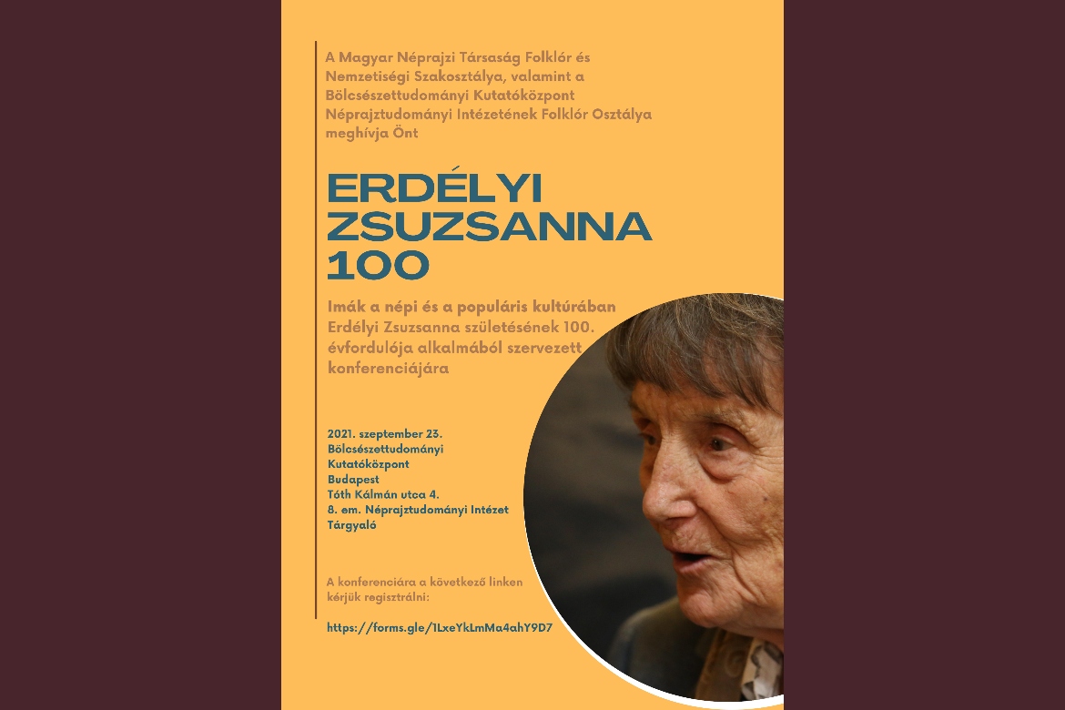 Imák a népi és a populáris kultúrában: Konferencia Erdélyi Zsuzsanna születésének 100. évfordulója alkalmából 